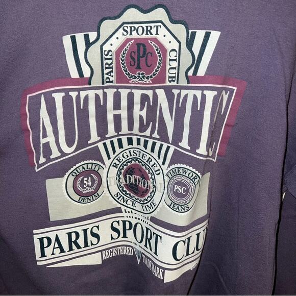 VNTG PARIS SPORT CLUB crewneck sweatshirt M - Picture 5 of 5